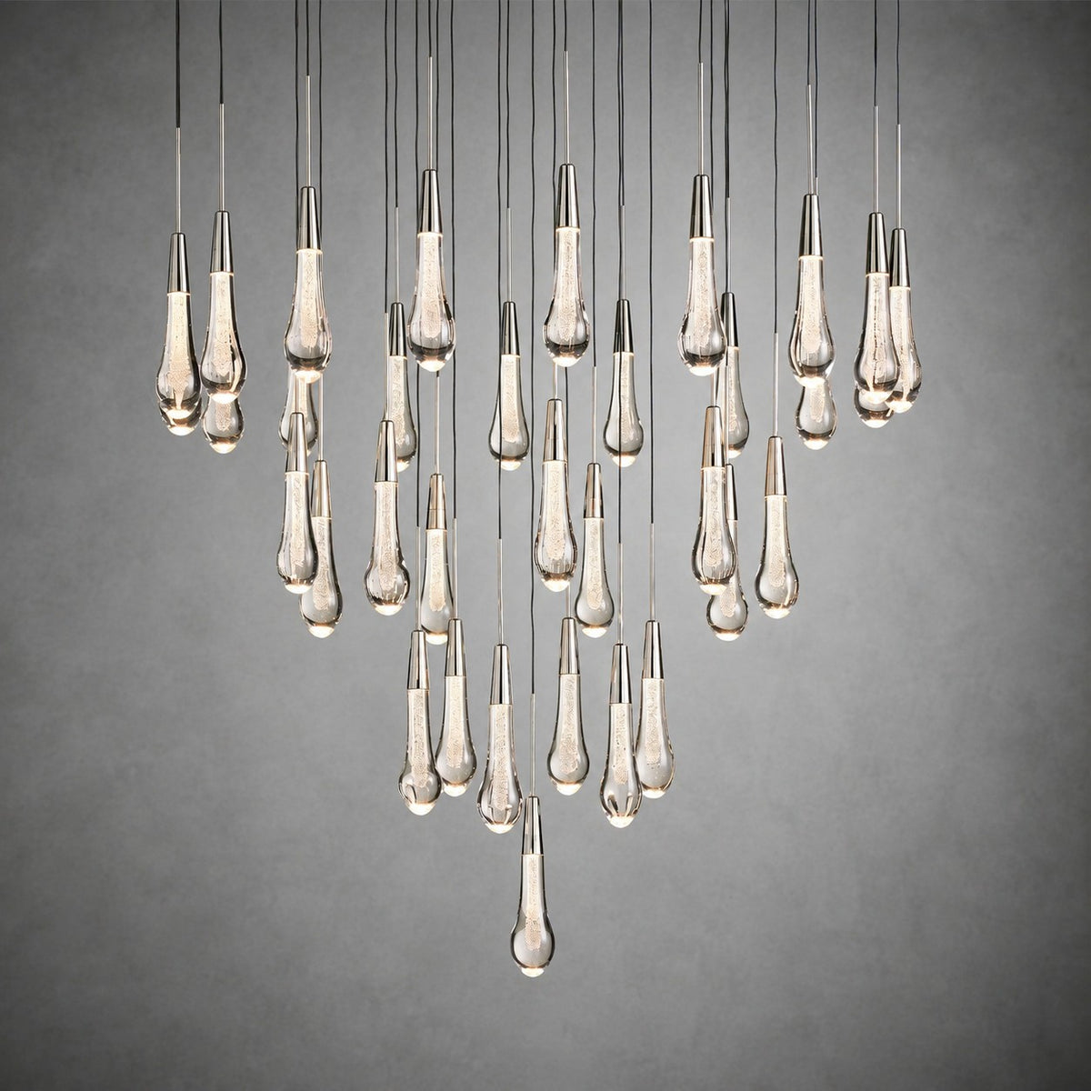 Soltaire Round Chandelier 17" 24" 36“ 58“