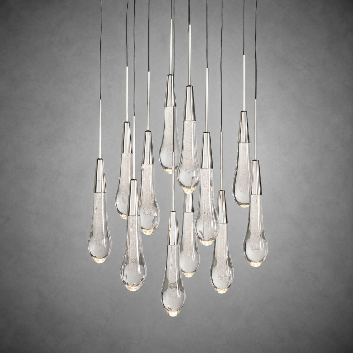 Soltaire Round Chandelier 17" 24" 36“ 58“