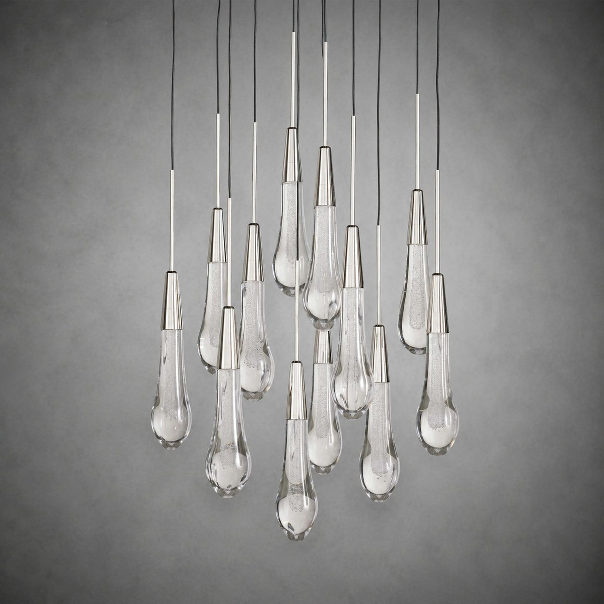 Soltaire Round Chandelier 17" 24" 36“ 58“