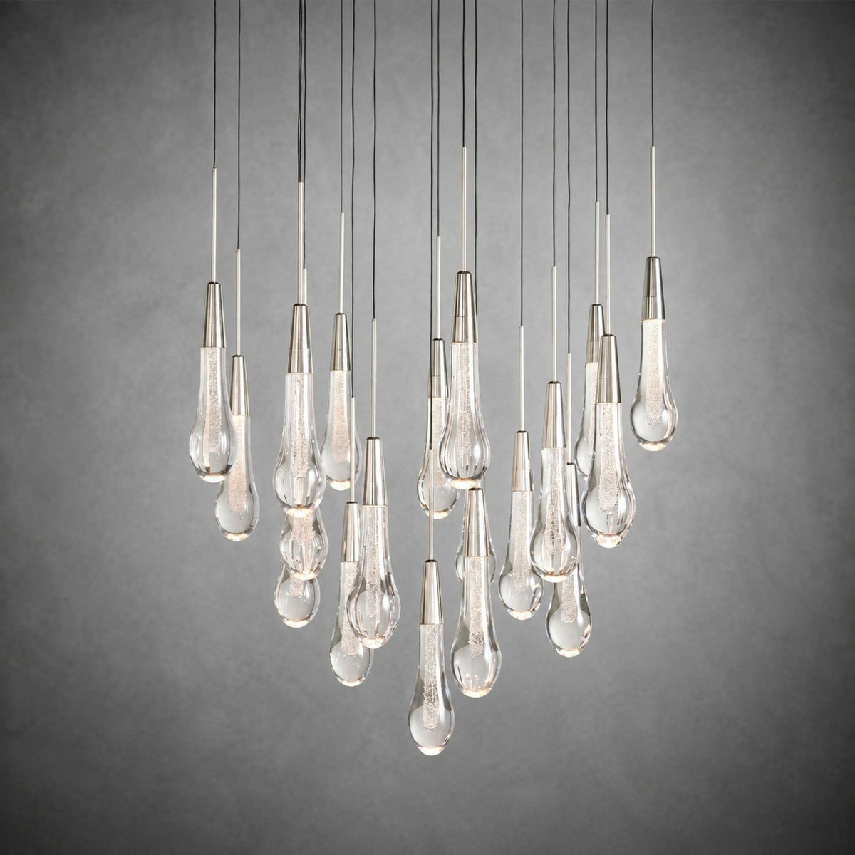 Soltaire Round Chandelier 17" 24" 36“ 58“