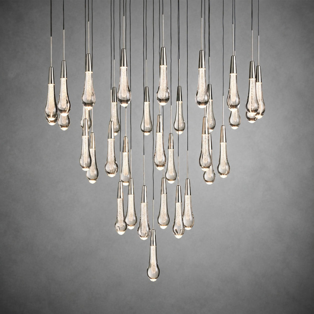 Soltaire Round Chandelier 17" 24" 36“ 58“