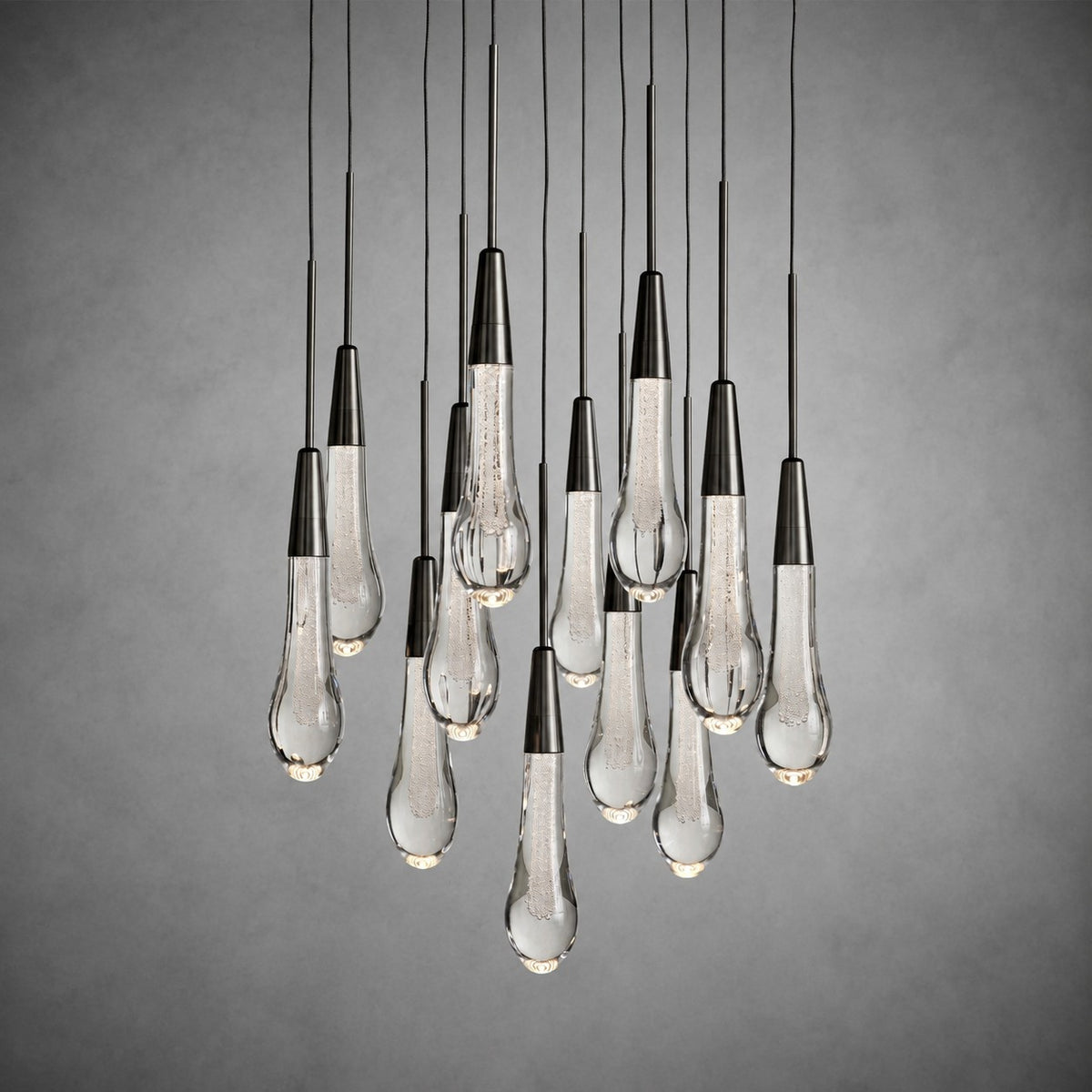 Soltaire Round Chandelier 17" 24" 36“ 58“