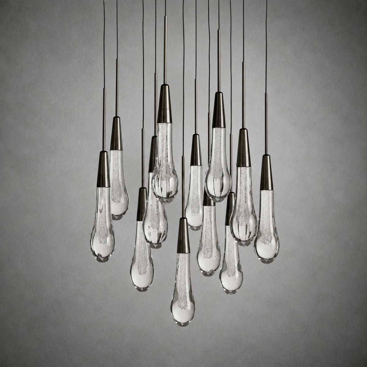 Soltaire Round Chandelier 17" 24" 36“ 58“