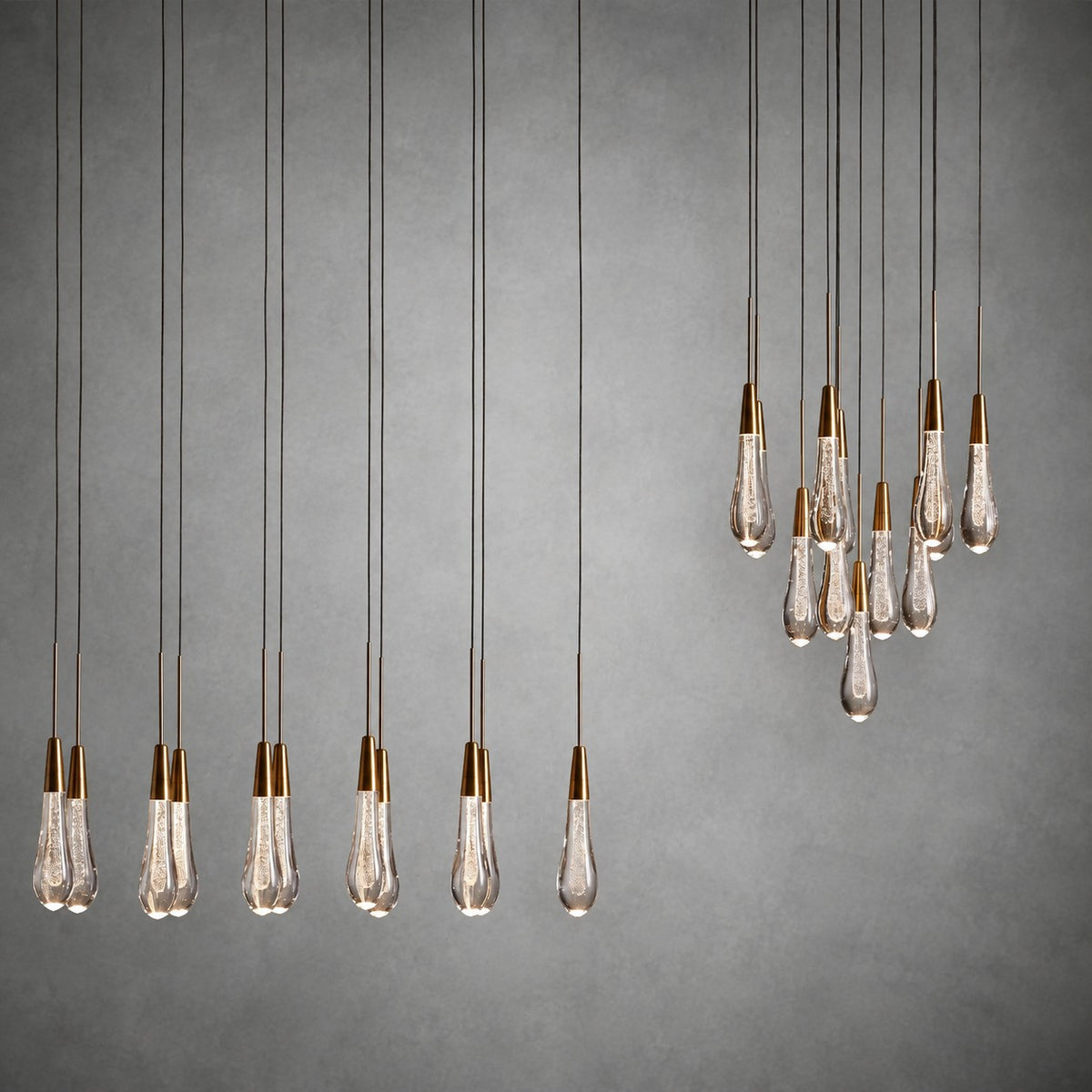 Soltaire Round Chandelier 17" 24" 36“ 58“