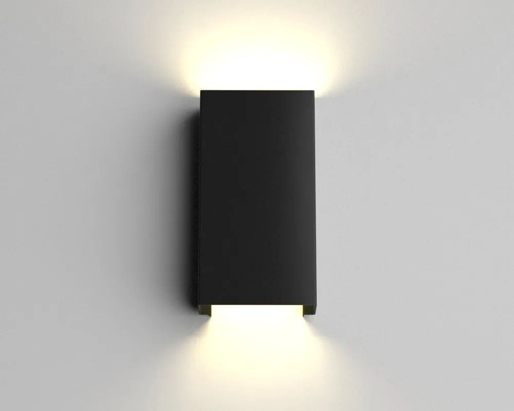 Squared Black Outdoor Wall Sconce