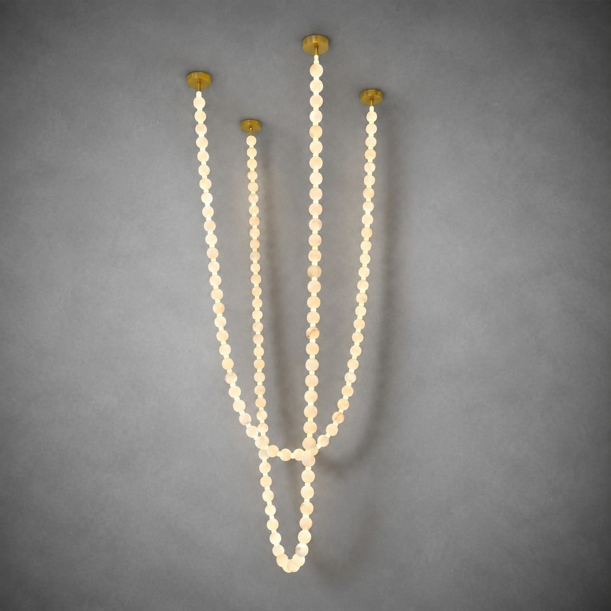 Cascading Alabaster Globe Chandelier