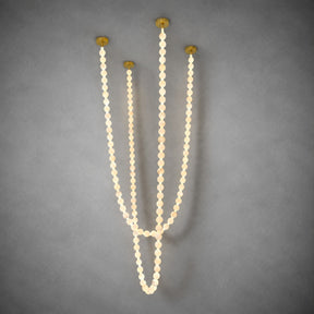 Cascading Alabaster Globe Chandelier