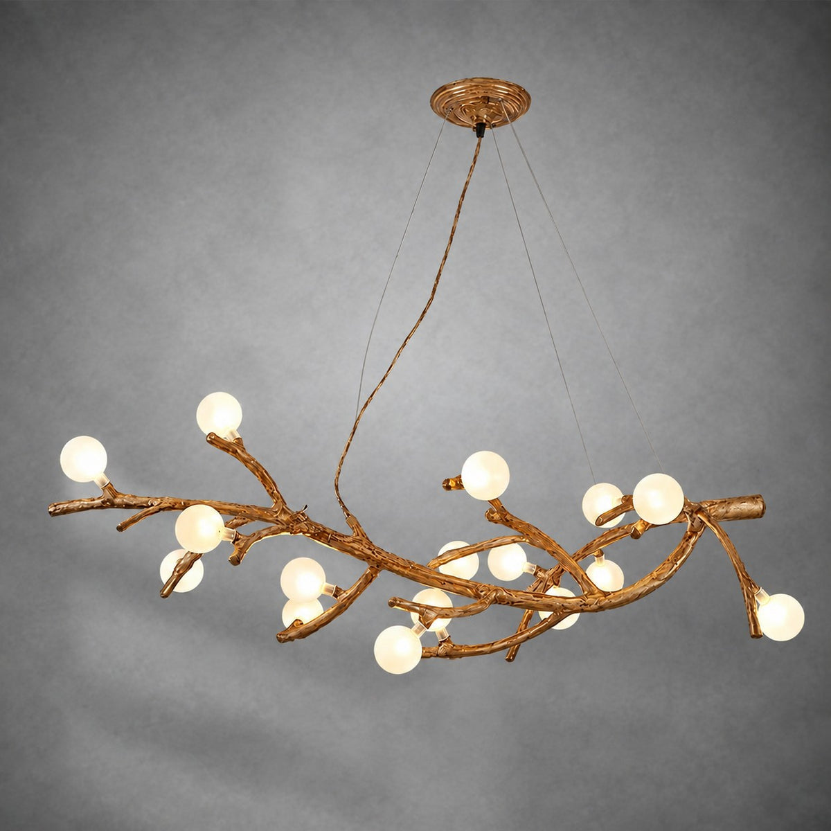 Demolion Branch Glass Globe Chandelier