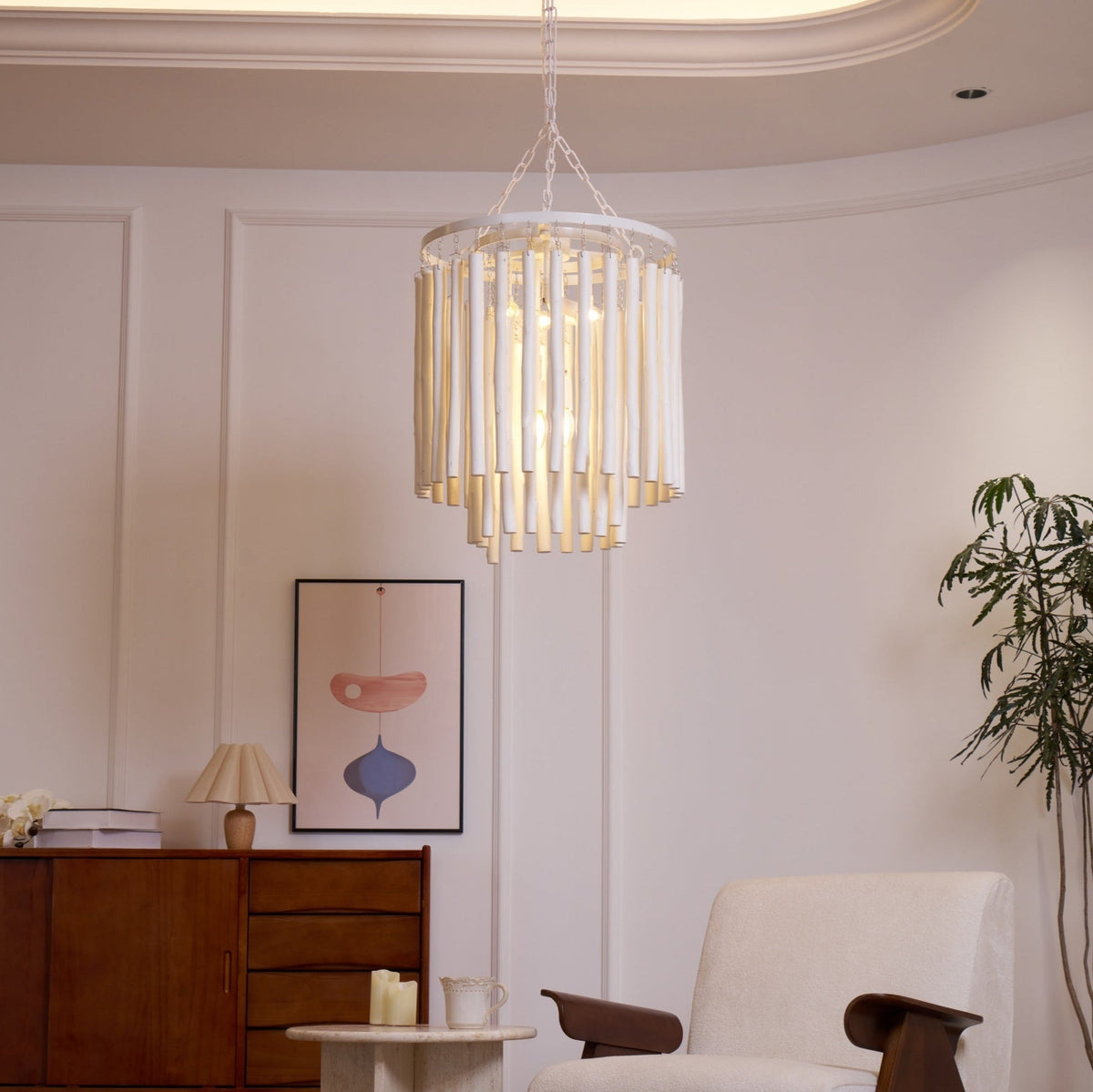 Swinton Tilda Chandelier - 5 Heads ∅ 19.7″ x H 20.9″WhiteBlushlighting