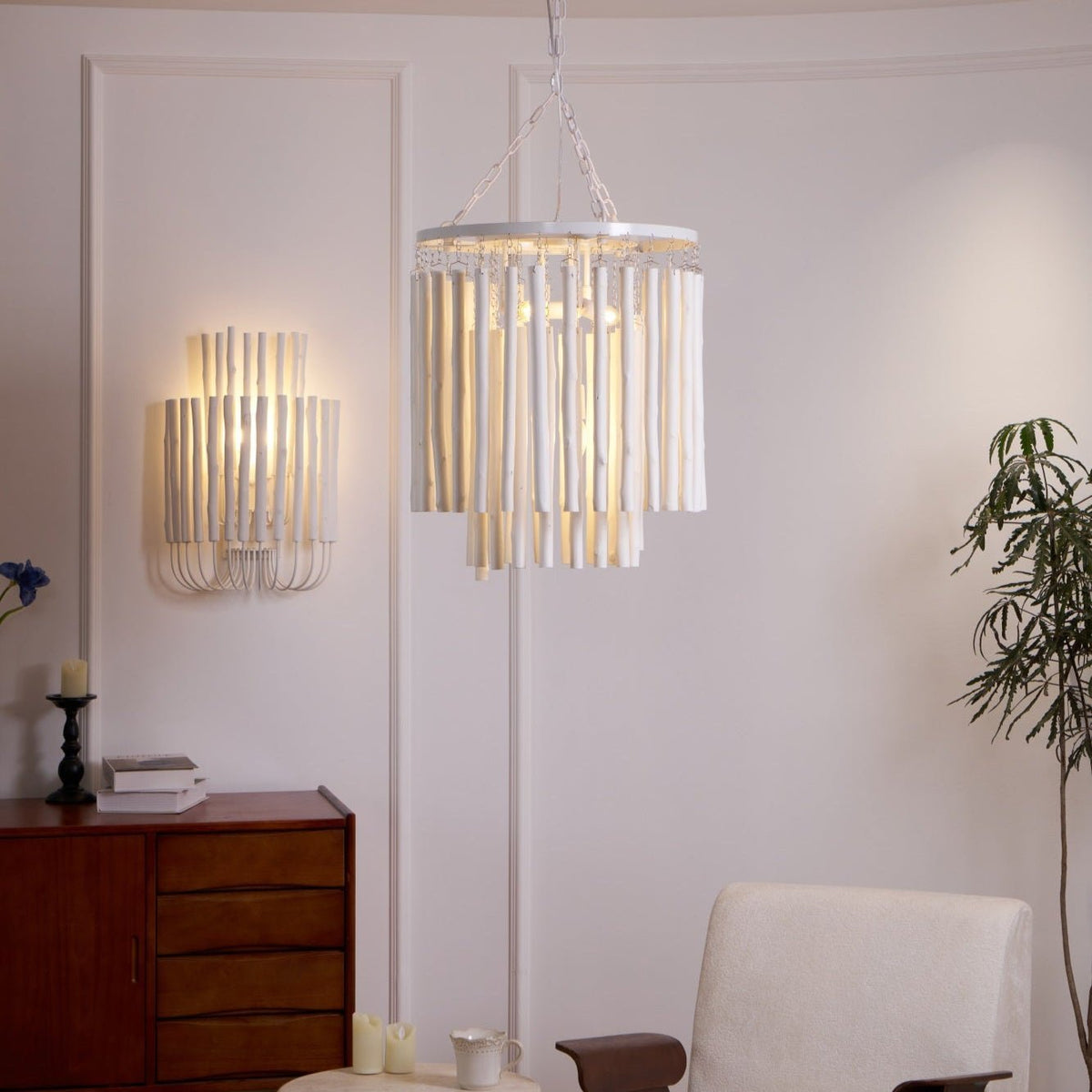 Swinton Tilda Chandelier - 5 Heads ∅ 19.7″ x H 20.9″WhiteBlushlighting