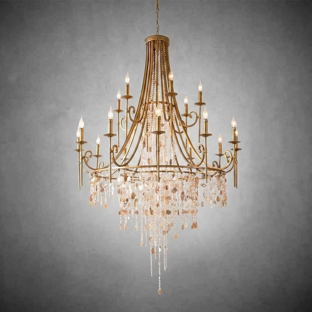 Tatum Lux Shell Crystal Chandelier