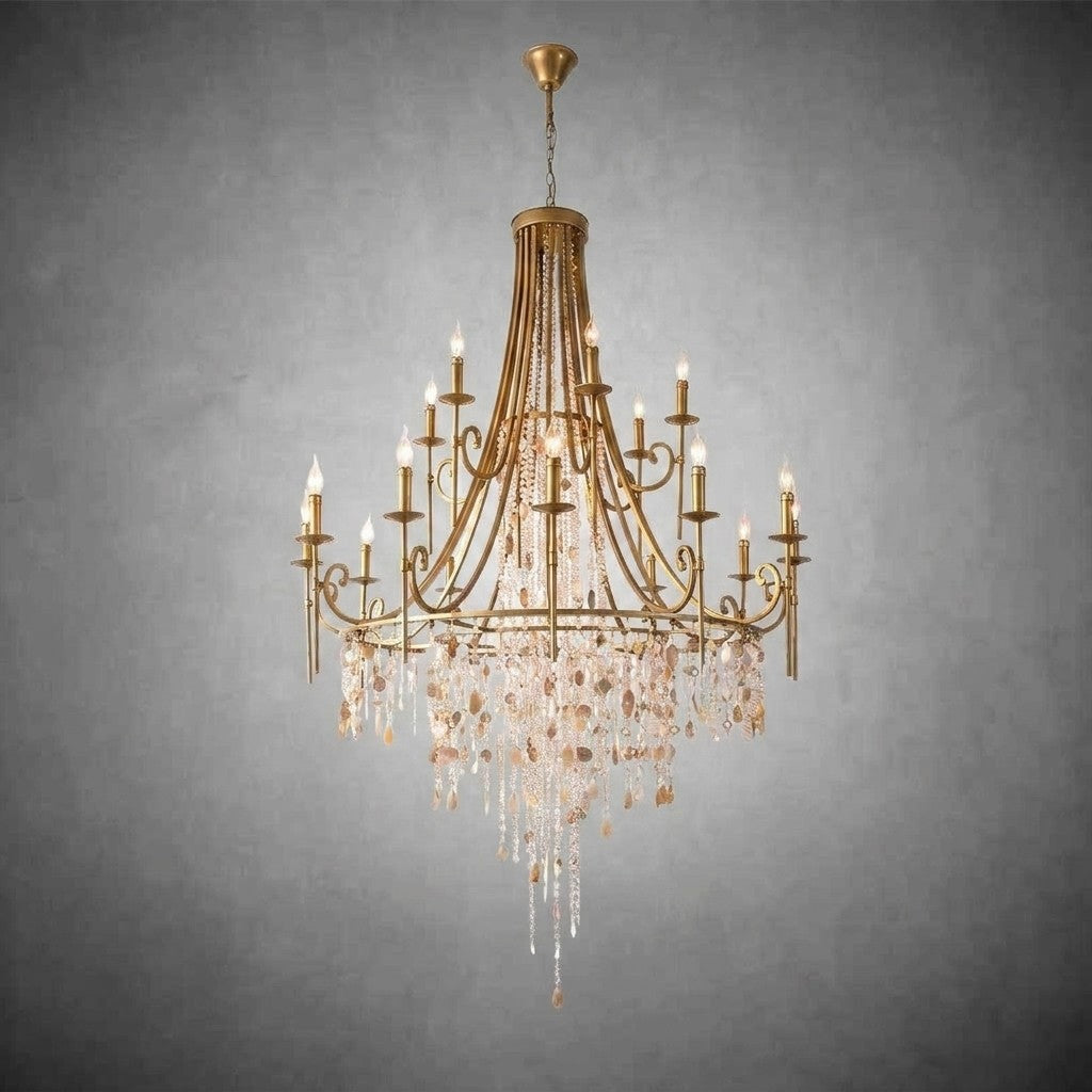 Tatum Lux Shell Crystal Chandelier