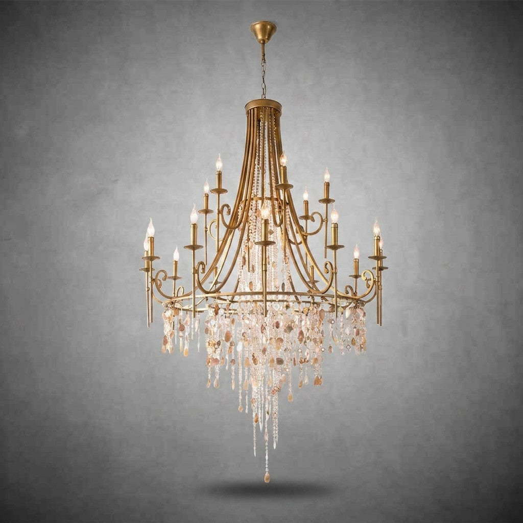 Tatum Lux Shell Crystal Chandelier