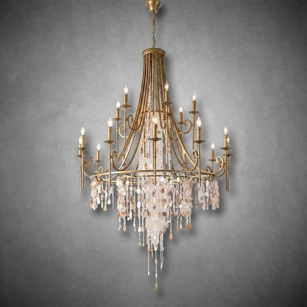 Tatum Lux Shell Crystal Chandelier