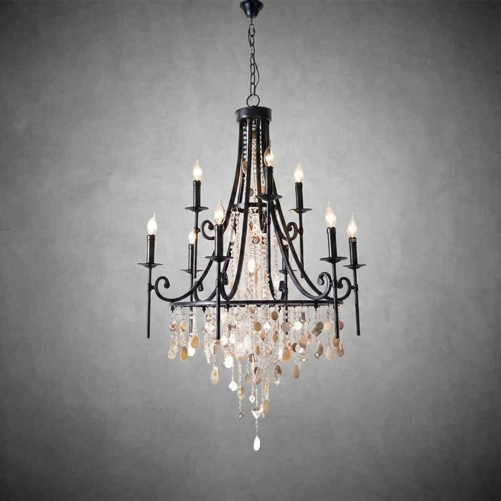 Tatum Lux Shell Crystal Chandelier