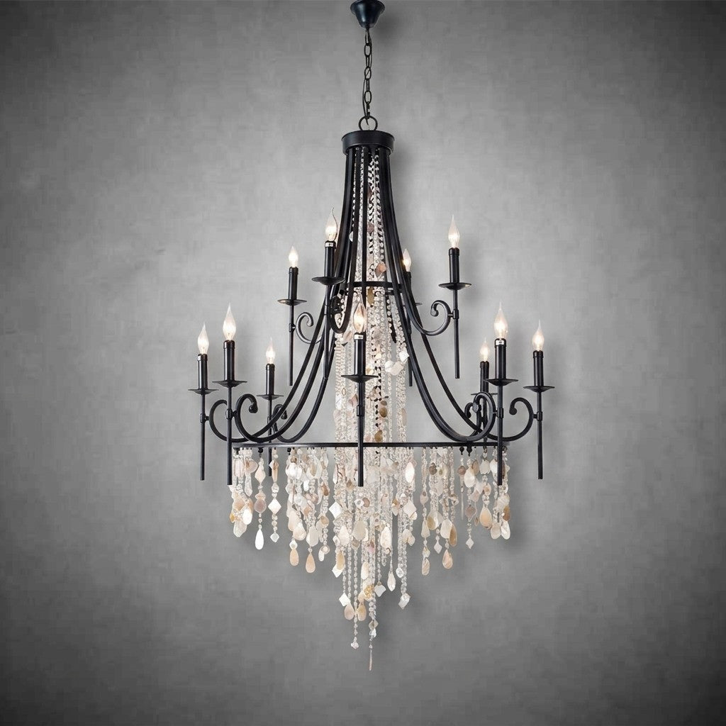 Tatum Lux Shell Crystal Chandelier