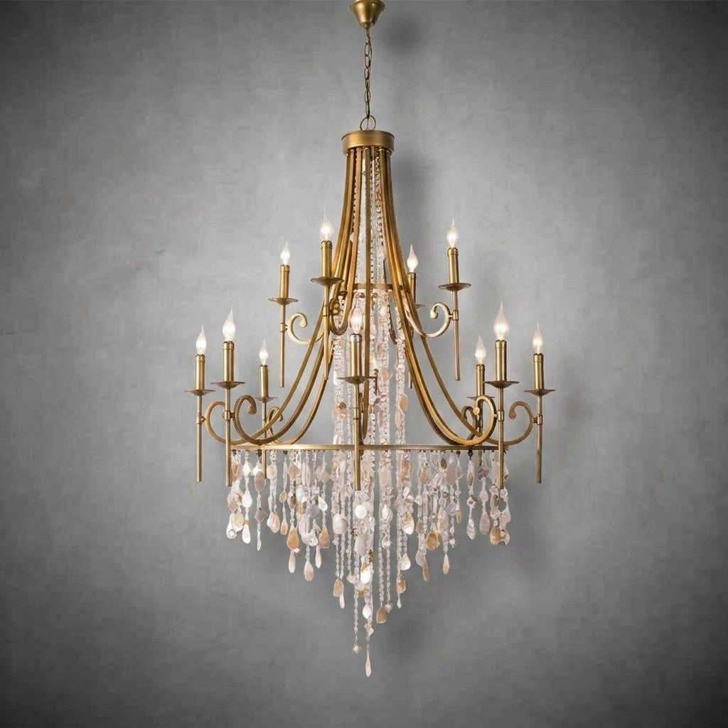 Tatum Lux Shell Crystal Chandelier