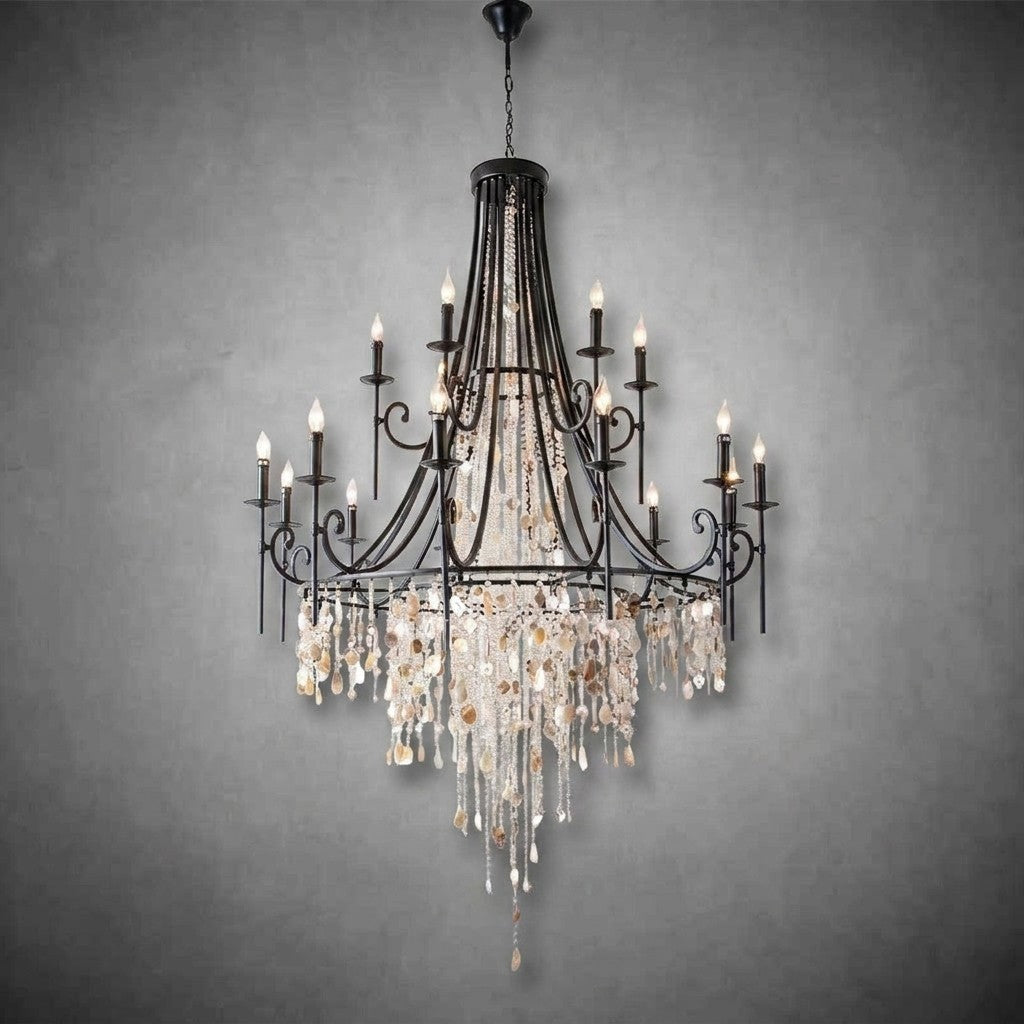 Tatum Lux Shell Crystal Chandelier