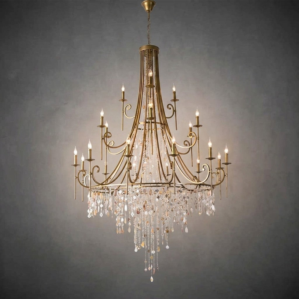 Tatum Lux Shell Crystal Chandelier