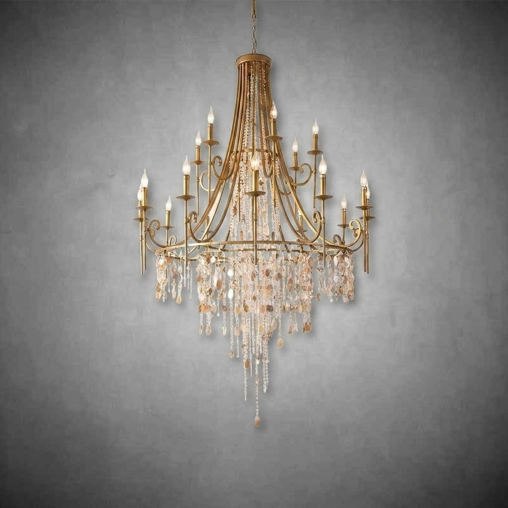 Tatum Lux Shell Crystal Chandelier