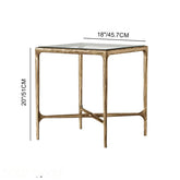 Thaddeus Glass Square Side Table 18" 22"