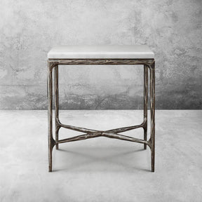 Thaddeus Marble Square Side Table 18" 22"