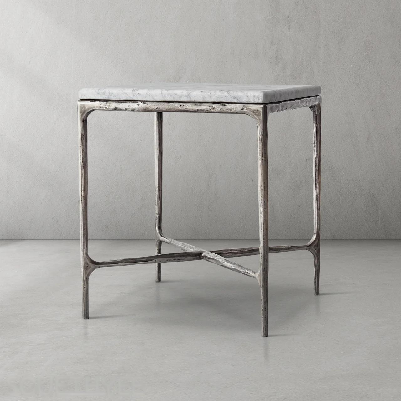 Thaddeus Marble Square Side Table 18" 22"