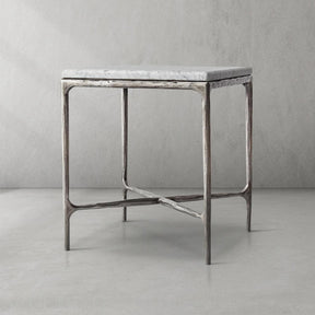 Thaddeus Marble Square Side Table 18" 22"