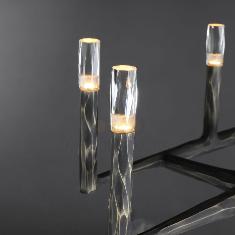 Thod Forged Linear Chandelier for Living Room, Dining Room