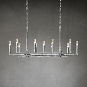 Thod Forged Linear Chandelier for Living Room, Dining Room