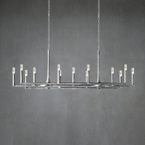 Thod Forged Linear Chandelier for Living Room, Dining Room