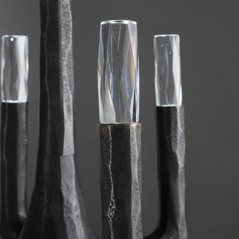 Thod Forged Linear Chandelier for Living Room, Dining Room