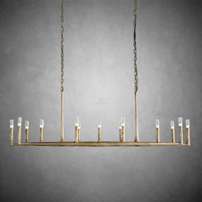 Thod Forged Linear Chandelier for Living Room, Dining Room