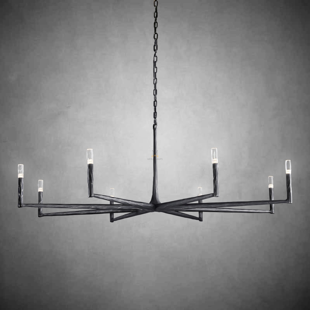 Thod Forged Round Chandelier for Living Room, Dining Room