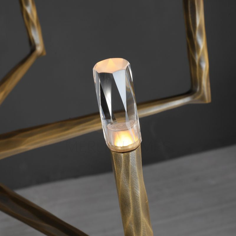 Thod Forged Round Chandelier for Living Room, Dining Room