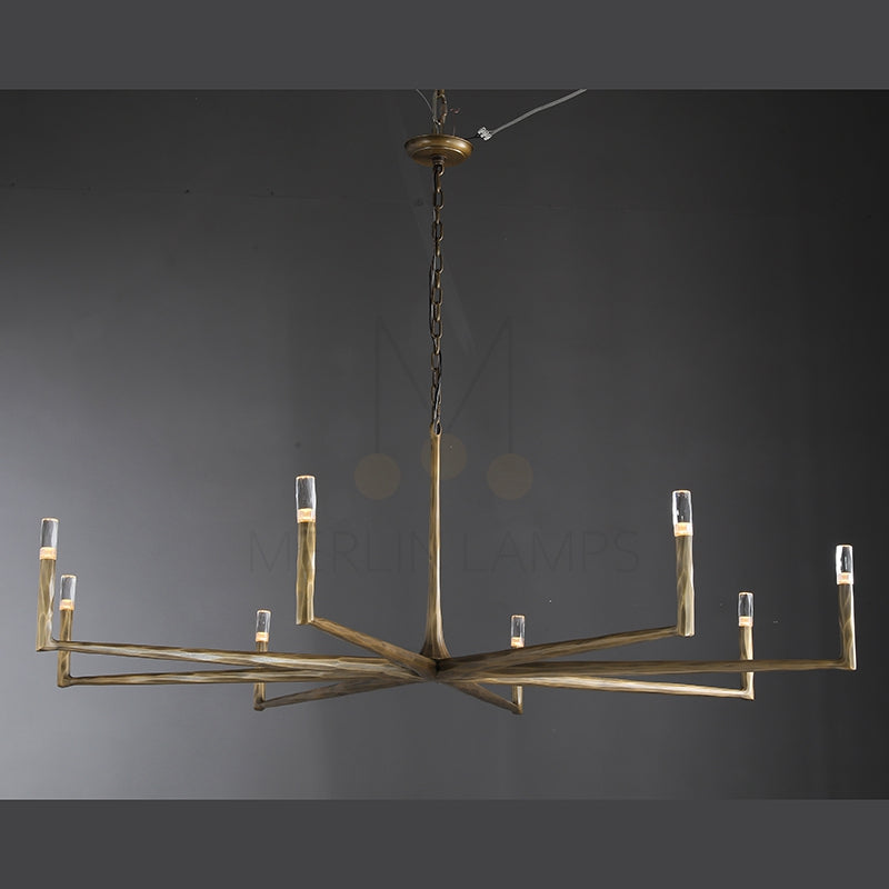 Thod Forged Round Chandelier for Living Room, Dining Room