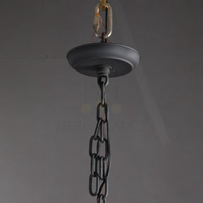 Thod Forged Round Chandelier for Living Room, Dining Room