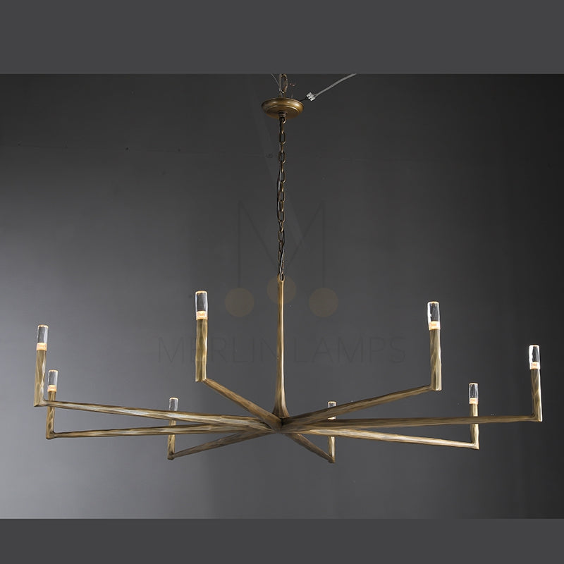 Thod Forged Round Chandelier for Living Room, Dining Room