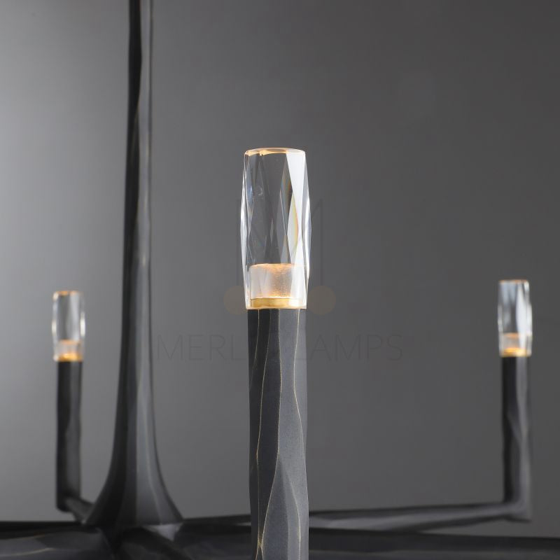 Thod Forged Round Chandelier for Living Room, Dining Room