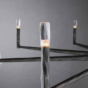 Thod Forged Round Chandelier for Living Room, Dining Room