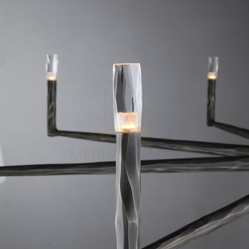 Thod Forged Round Chandelier for Living Room, Dining Room