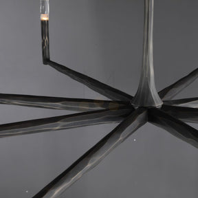 Thod Forged Round Chandelier for Living Room, Dining Room
