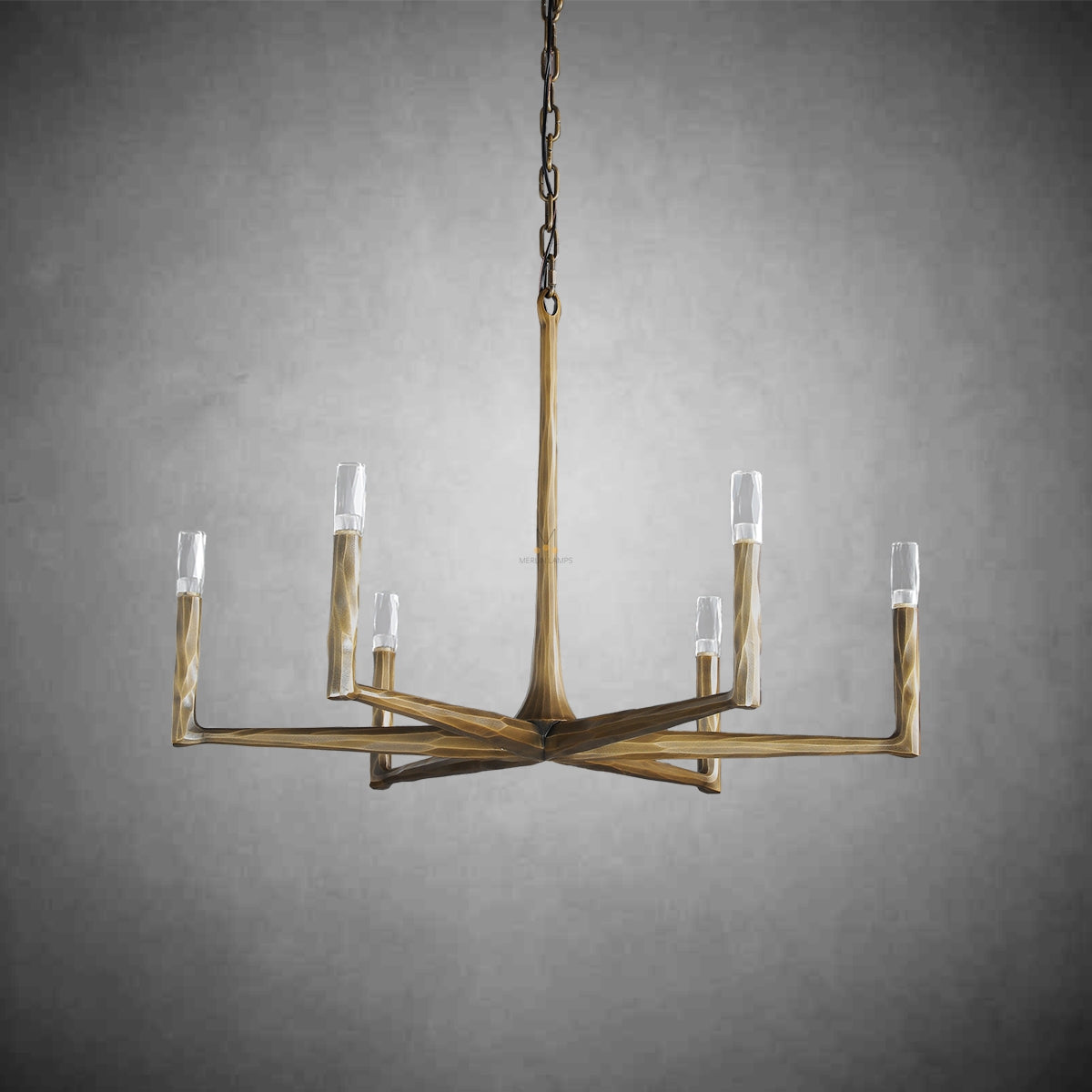 Thod Forged Round Chandelier for Living Room, Dining Room
