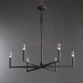 Thod Forged Round Chandelier for Living Room, Dining Room