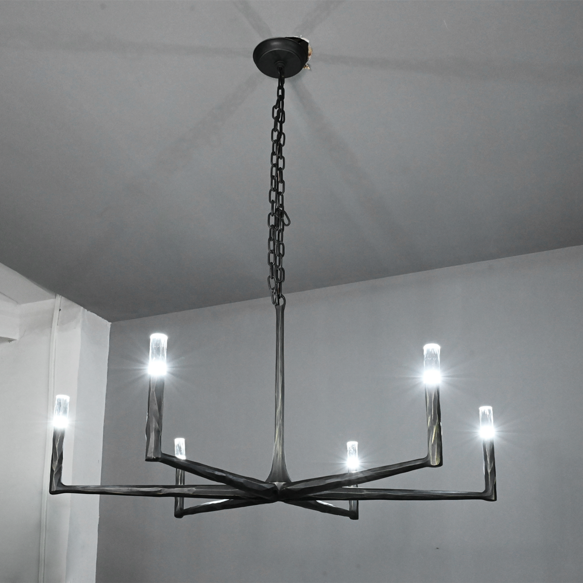 Thod Forged Round Chandelier for Living Room, Dining Room