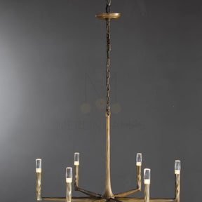 Thod Forged Round Chandelier for Living Room, Dining Room