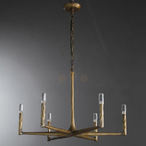Thod Forged Round Chandelier for Living Room, Dining Room