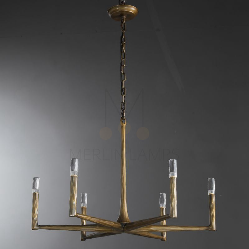 Thod Forged Round Chandelier for Living Room, Dining Room