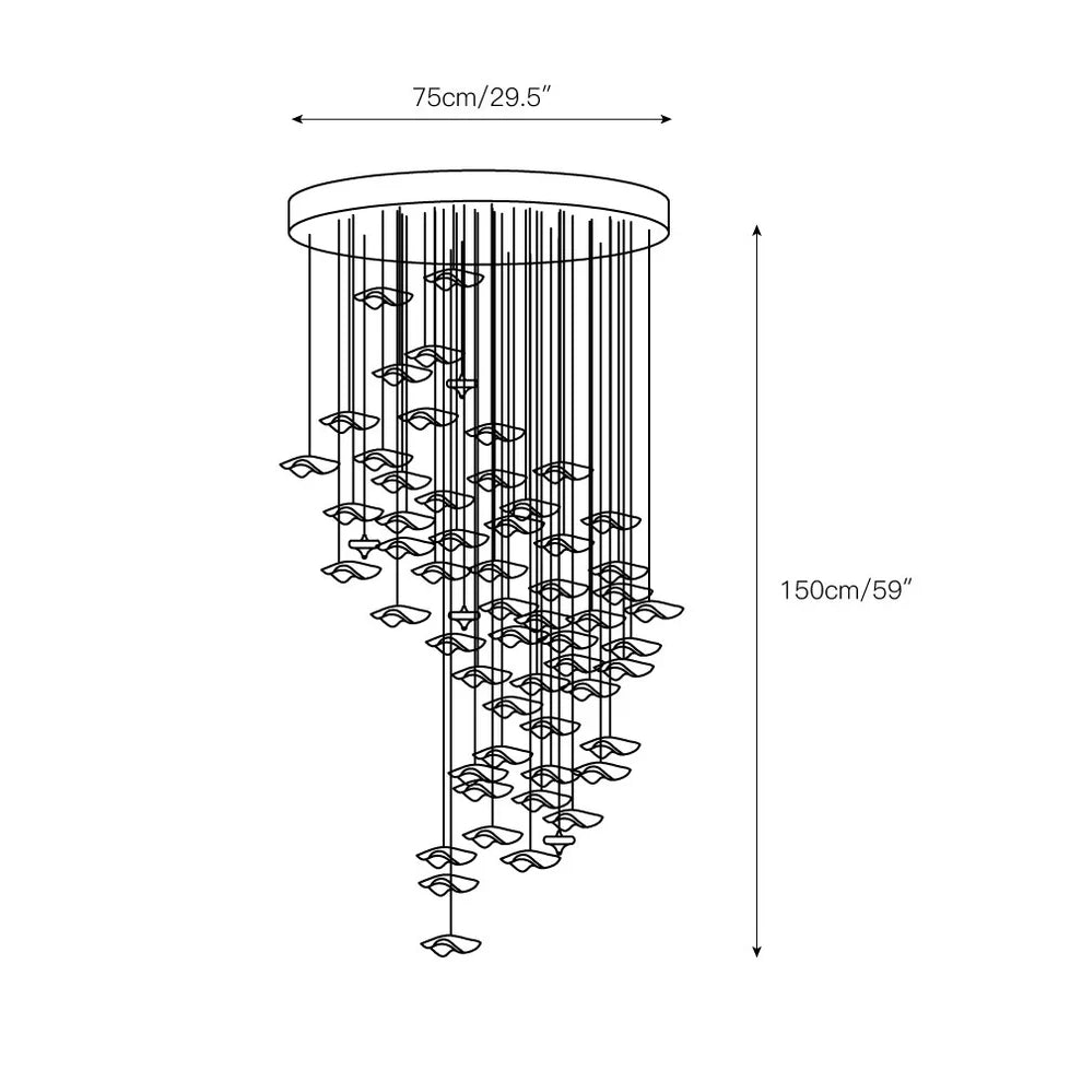 Tidal Art Glass Chandelier