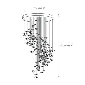 Tidal Art Glass Chandelier